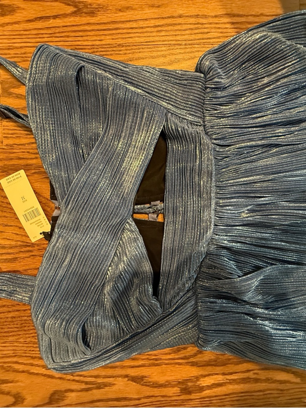 Sabina Musayev Blue Pleated Camisole Top - Picture 11 of 12